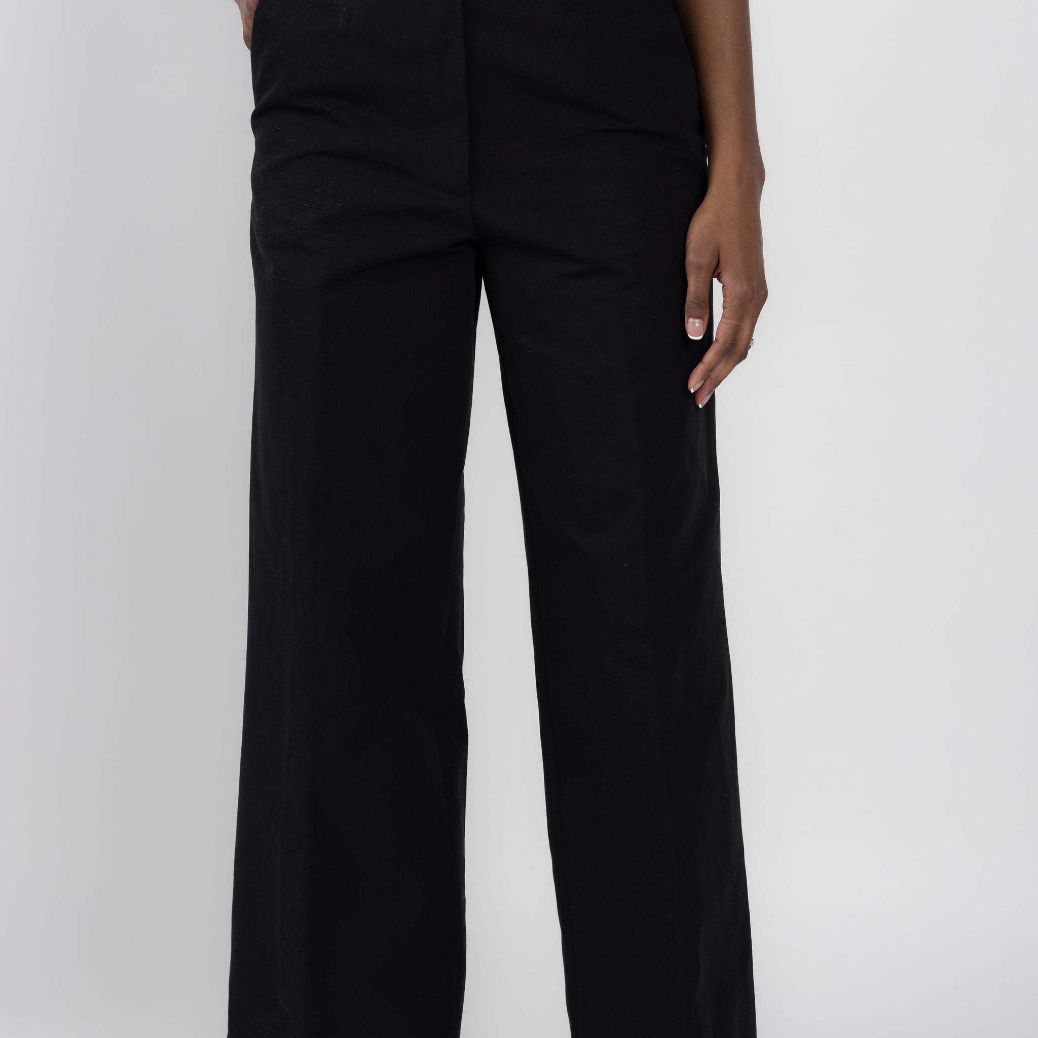 GENTRYPORTOFINO Woven Pant in Nero