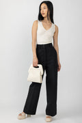 GENTRYPORTOFINO Woven Pant in Nero