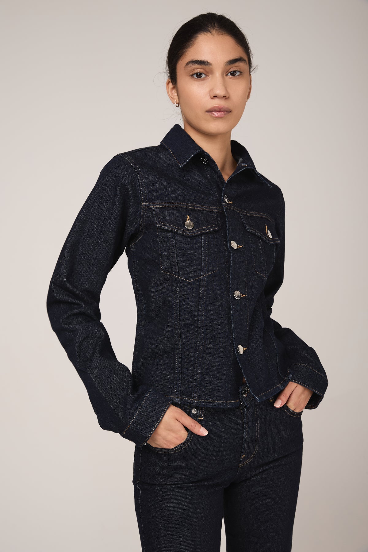 HAIKURE Cherry Denim Jacket in Normal Wash