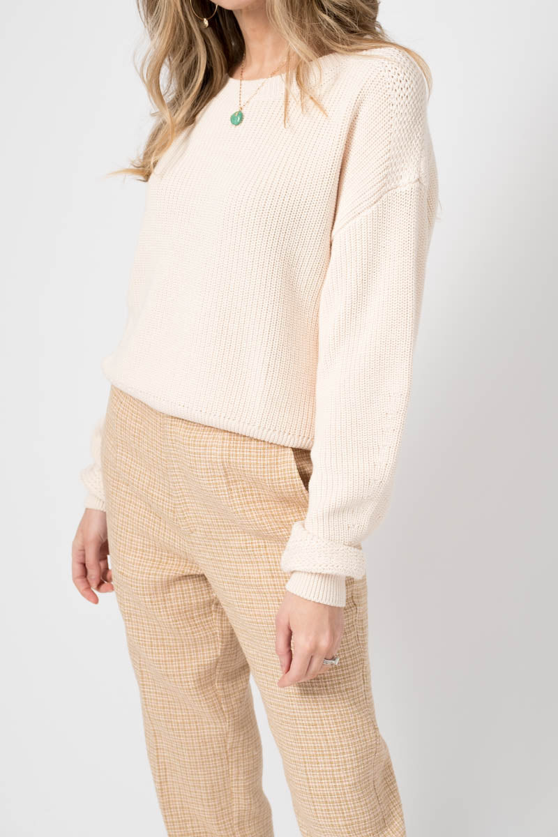 HEMISPHERE Pullover Sweater in Mother of Pearl
