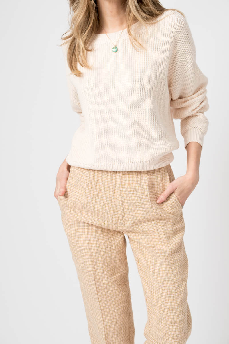 HEMISPHERE Pullover Sweater in Mother of Pearl