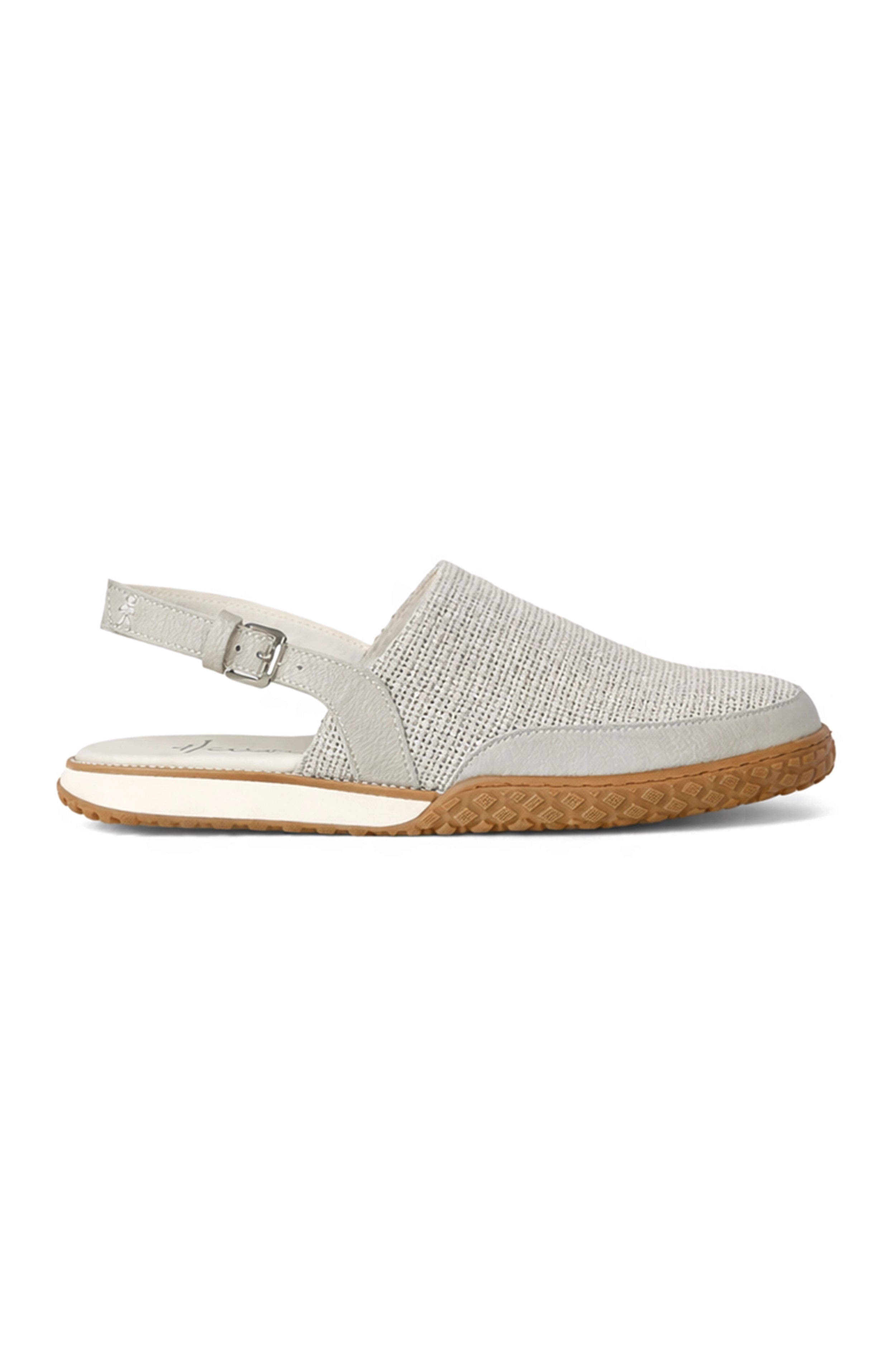 Cotton Intreccio Canapa Slingback Sneaker in Polvere