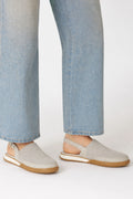 HENRY BEGUELIN Cotton Intreccio Canapa Slingback Sneaker in Polvere