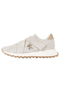 HENRY BEGUELIN Leather Strappi Sneaker in Gesso