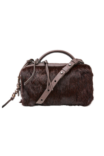 Manico Leather Box Bag in Lapin Wine