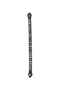 HTC LOS ANGELES Leather One Line Studded Bracelet in Black