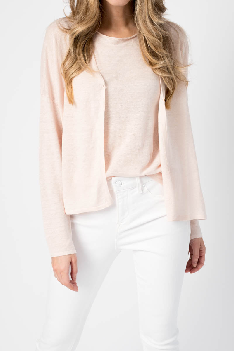 HEMISPHERE V-Neck Cardigan in Powder