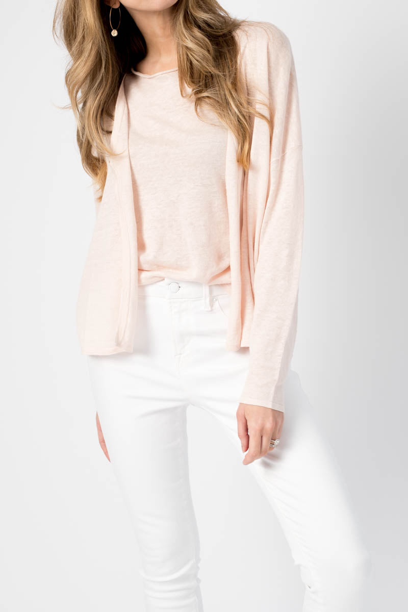 HEMISPHERE V-Neck Cardigan in Powder