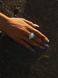 L.A. STEIN Diamond Opal Eye of the Sea Ring