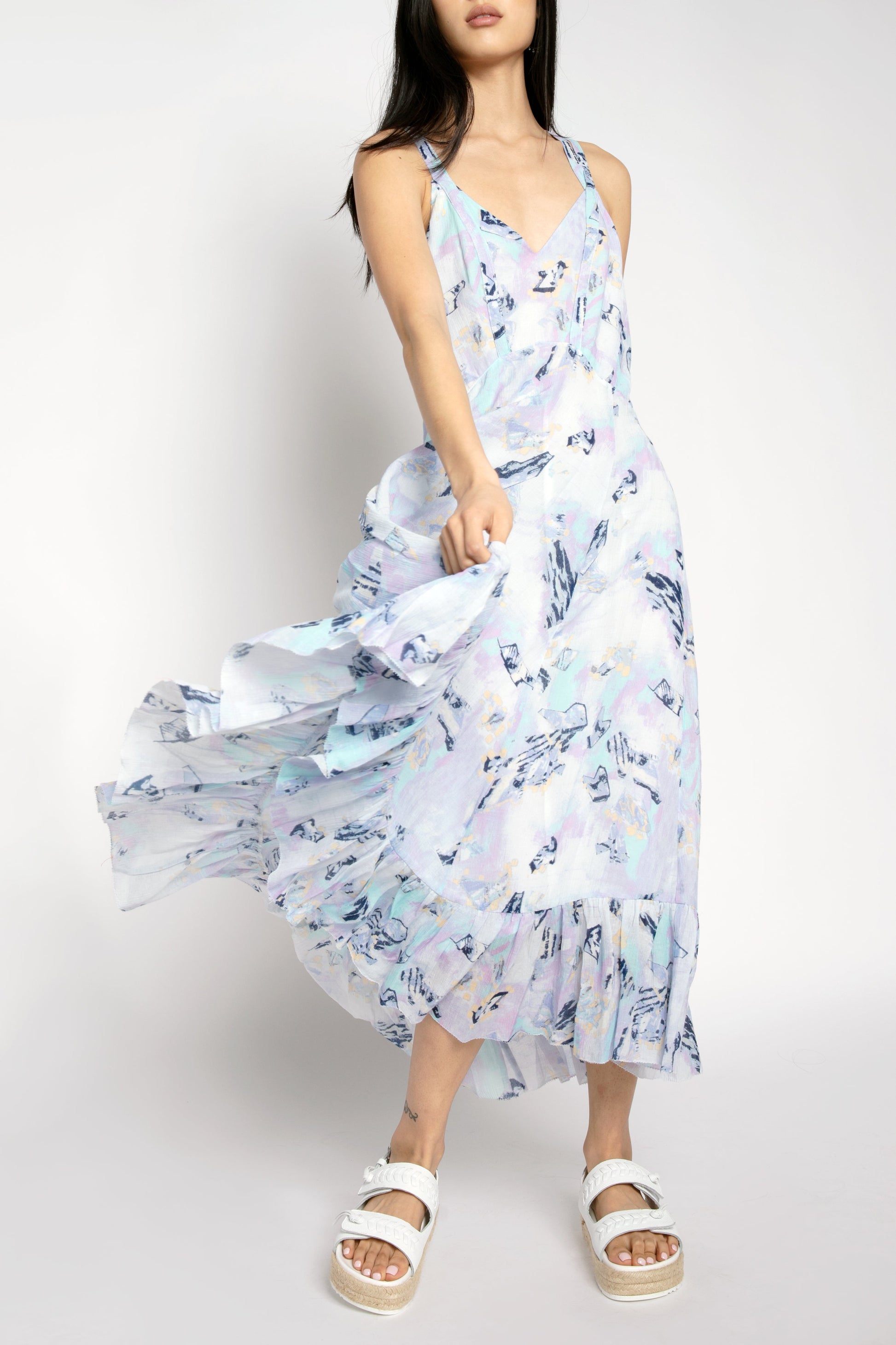 IRO Andou Dress in Mixed Blue