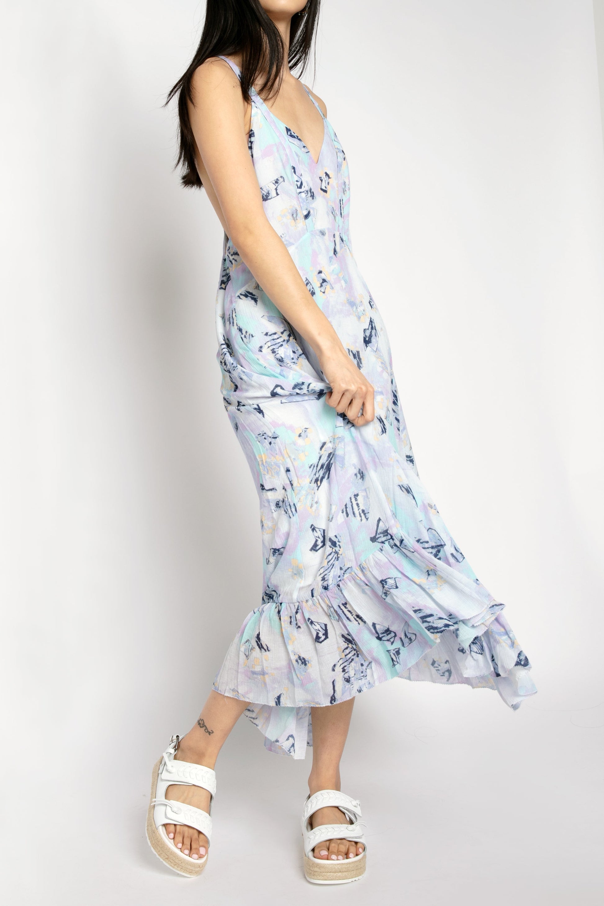 IRO Andou Dress in Mixed Blue