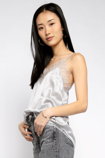 IRO Berwyn Silk Camisole in Light Grey