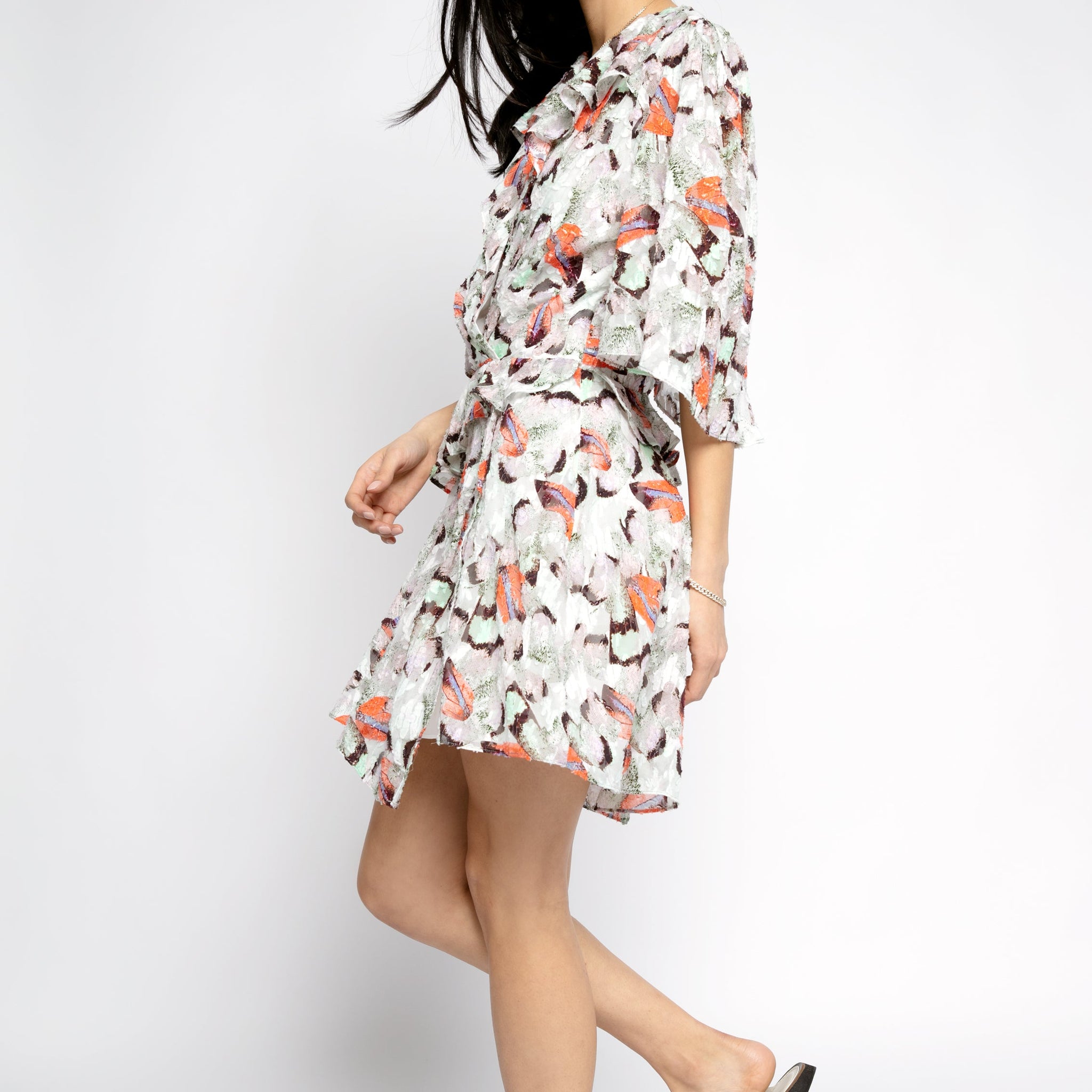 IRO Carlina Dress in Mixed Green Print