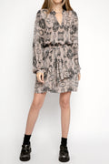 IRO Gul Dress in Old Pink and Grey