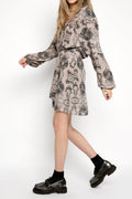 IRO Gul Dress in Old Pink and Grey
