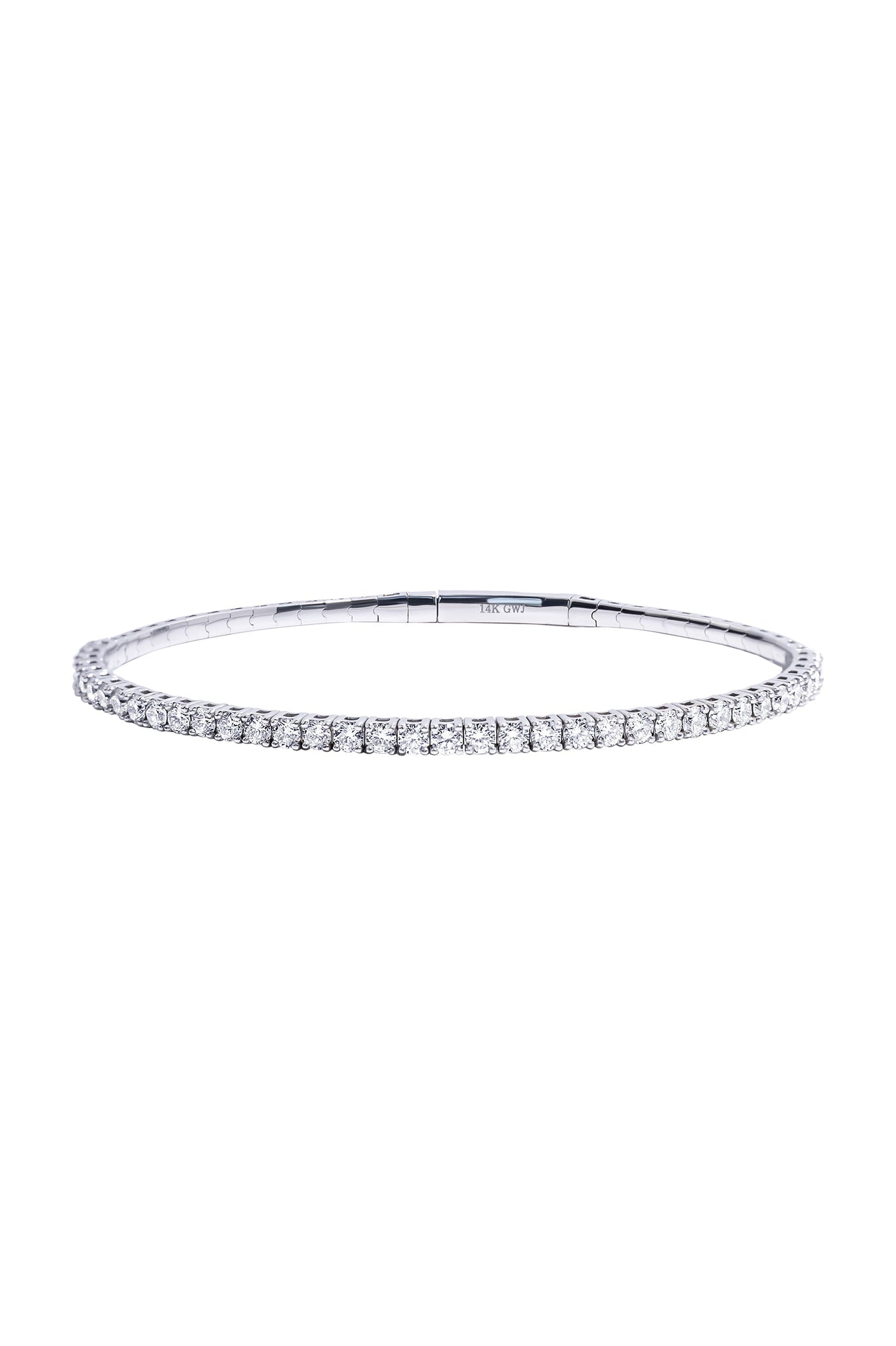 Diamond Flex Bangle Bracelet in 14k White Gold