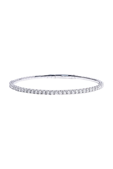 Diamond Flex Bangle Bracelet in 14k White Gold
