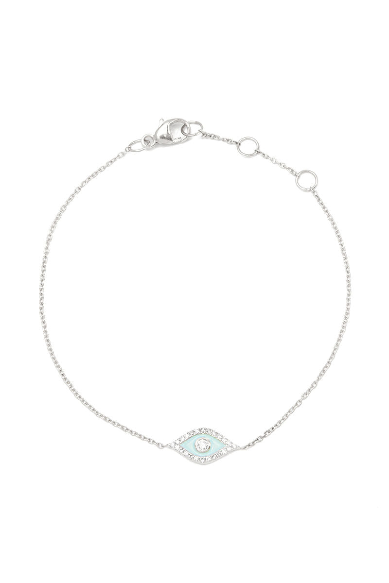 L.A. STEIN Blue Eye Bracelet in Sterling Silver