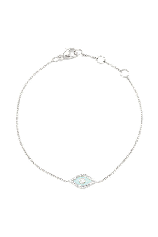 L.A. STEIN Blue Eye Bracelet in Sterling Silver