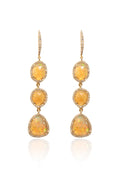 L.A. STEIN 3 Diamond Opal Earrings in 14k Yellow Gold