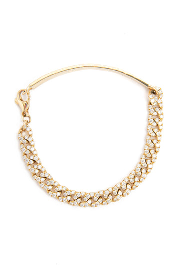 L.A. STEIN Diamond Miami Cuban Chain ID Bracelet