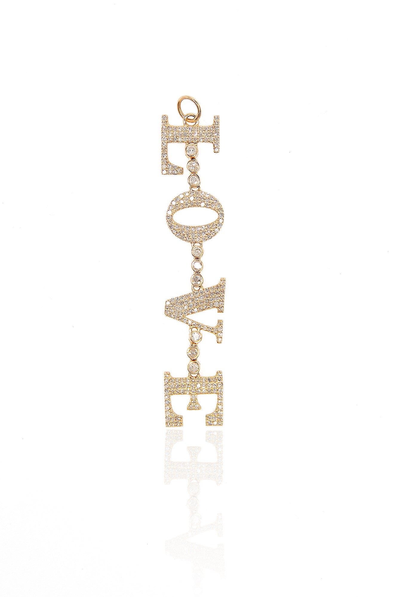 Diamond Pave LOVE Pendant