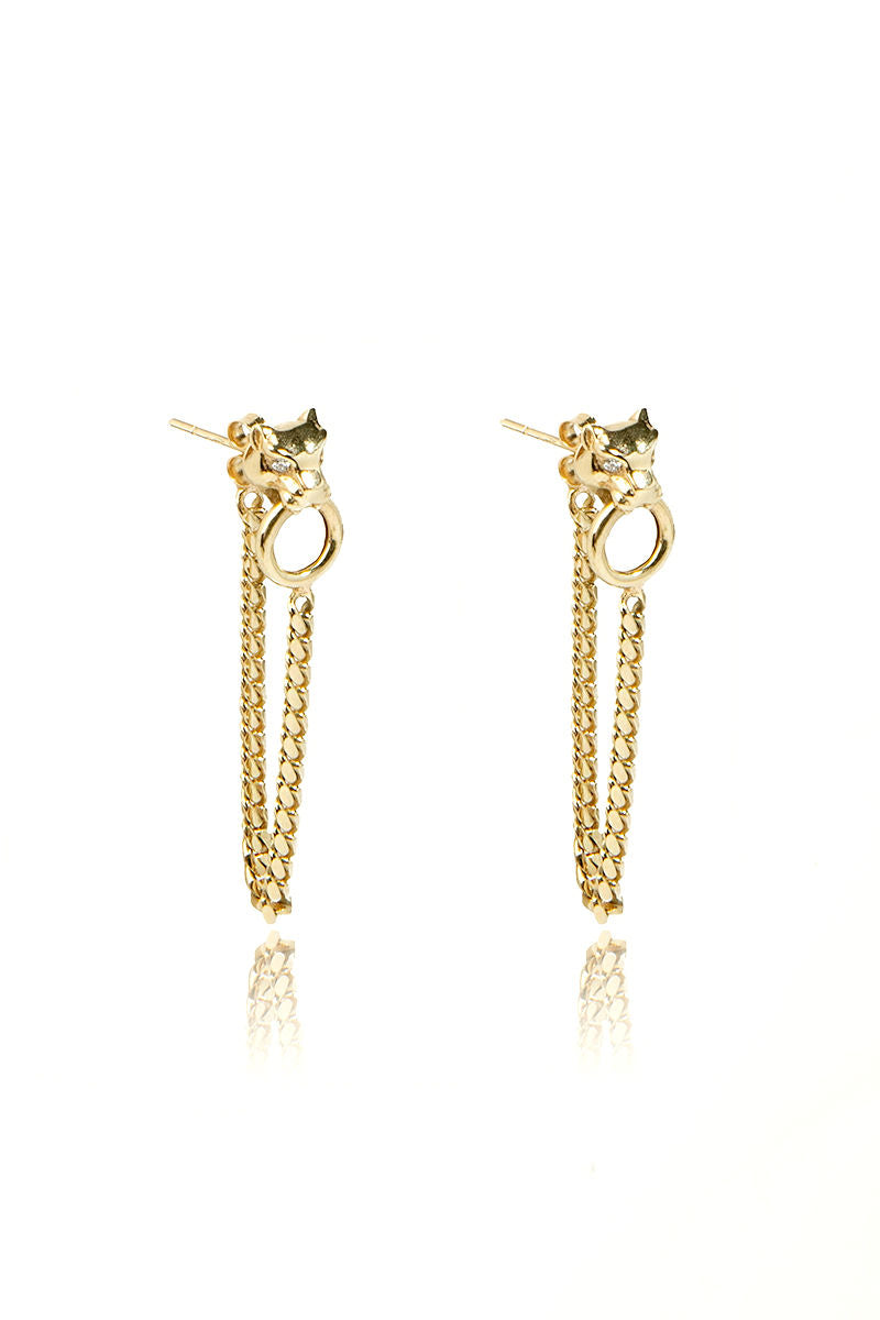 L.A. STEIN Cuban Miami Chain Doorknocker Earrings