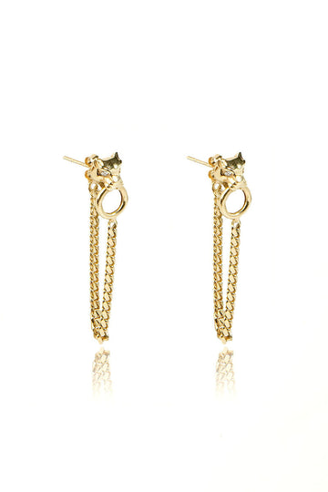 L.A. STEIN Cuban Miami Chain Doorknocker Earrings