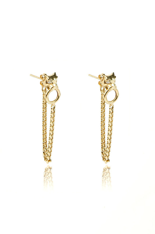 L.A. STEIN Cuban Miami Chain Doorknocker Earrings