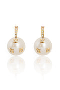 L.A. STEIN Diamond Star Pearl Drop Earrings