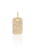 L.A. STEIN Large Full Cut Pavé Diamond ID Tag
