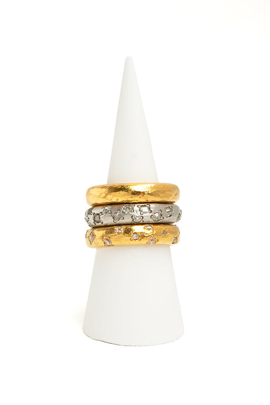 L.A. STEIN 24k Gold Handmade Band Ring