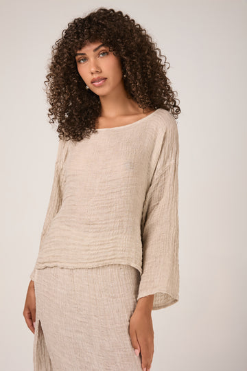 Camicia Bambusa Cairo Linen Shirt in Naturale