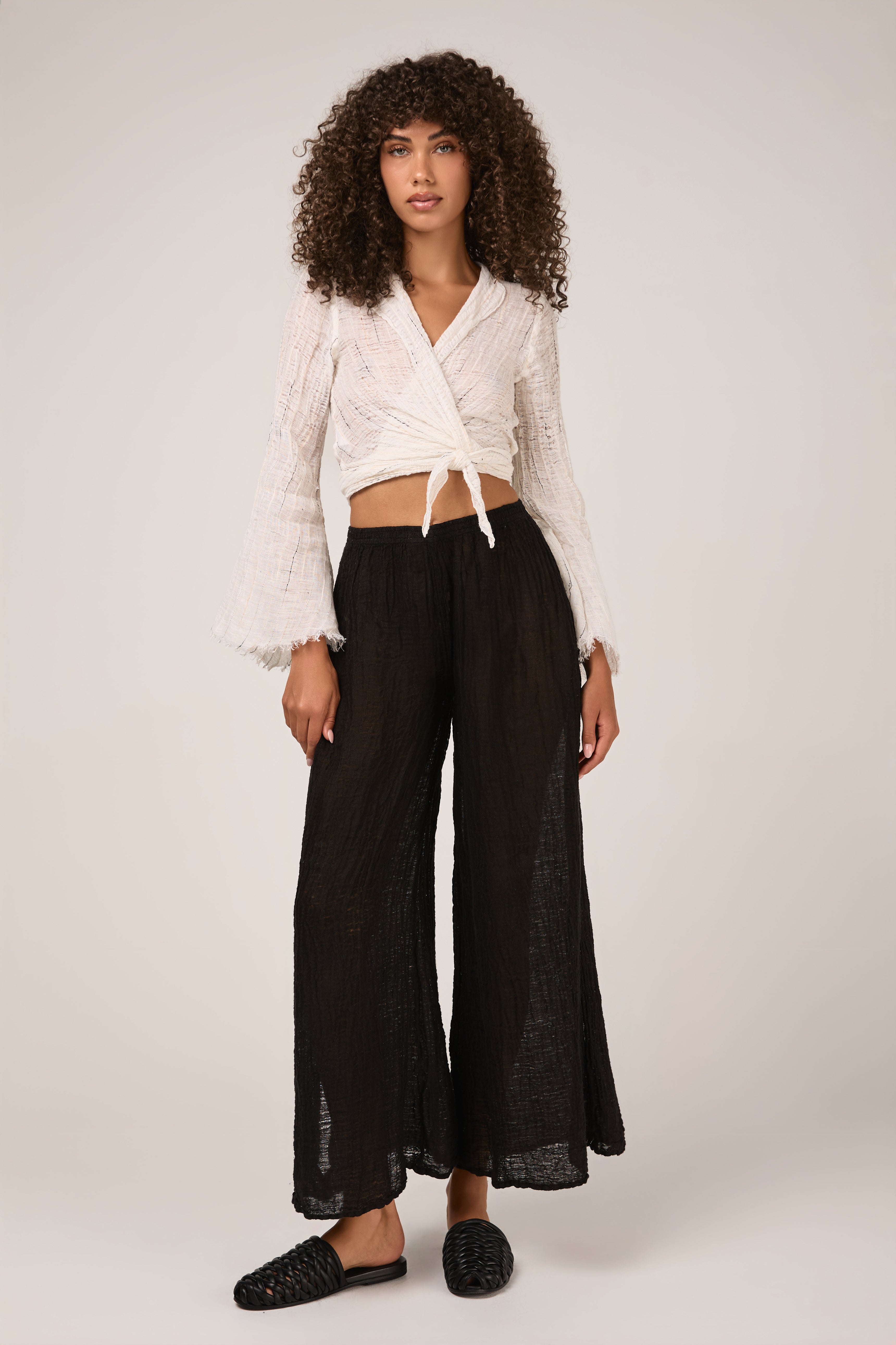 Garza Egitto Bolero Mango Top in Latte