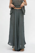 LA BOTTEGA DI BRUNELLA Tammorra Garzata Skirt in Eucalipto
