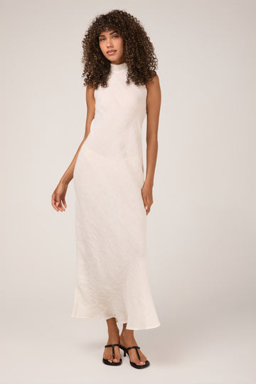 Vestito Ramses Battista Linen Dress in Latte