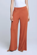 L'AGENCE The Campbell High Rise Wide Leg Pant in Rust
