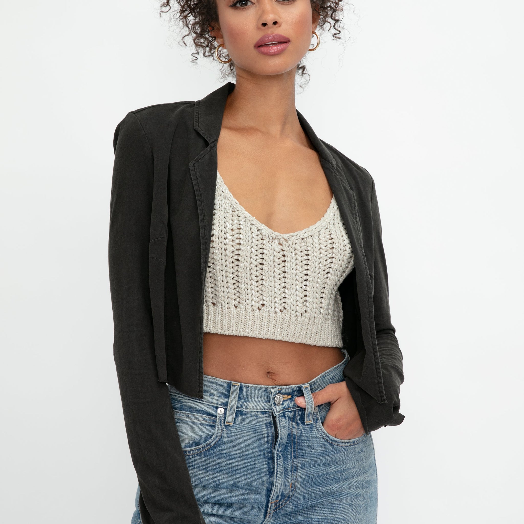 L'AGENCE Ashanti Bolero Jacket in Black