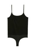 L'AGENCE Ford Spaghetti Strap Bodysuit in Black