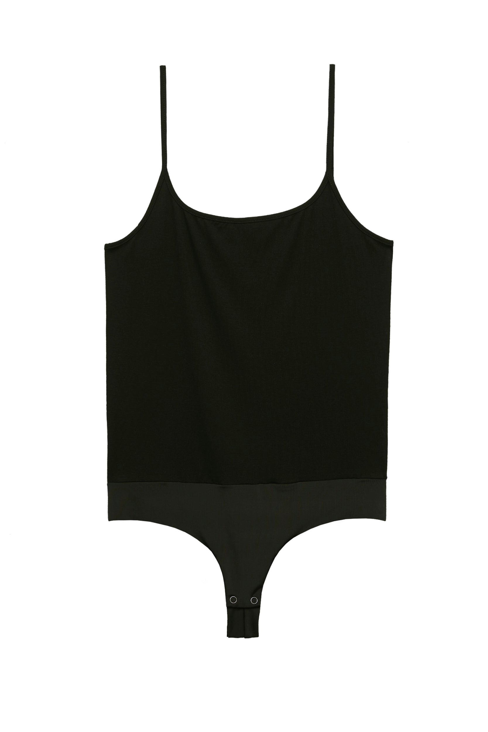 L'AGENCE Ford Spaghetti Strap Bodysuit in Black