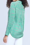 L'AGENCE Holly Blouse in Amazon Green