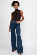 L'AGENCE Madden High Rise Wide Leg Jean in Durango