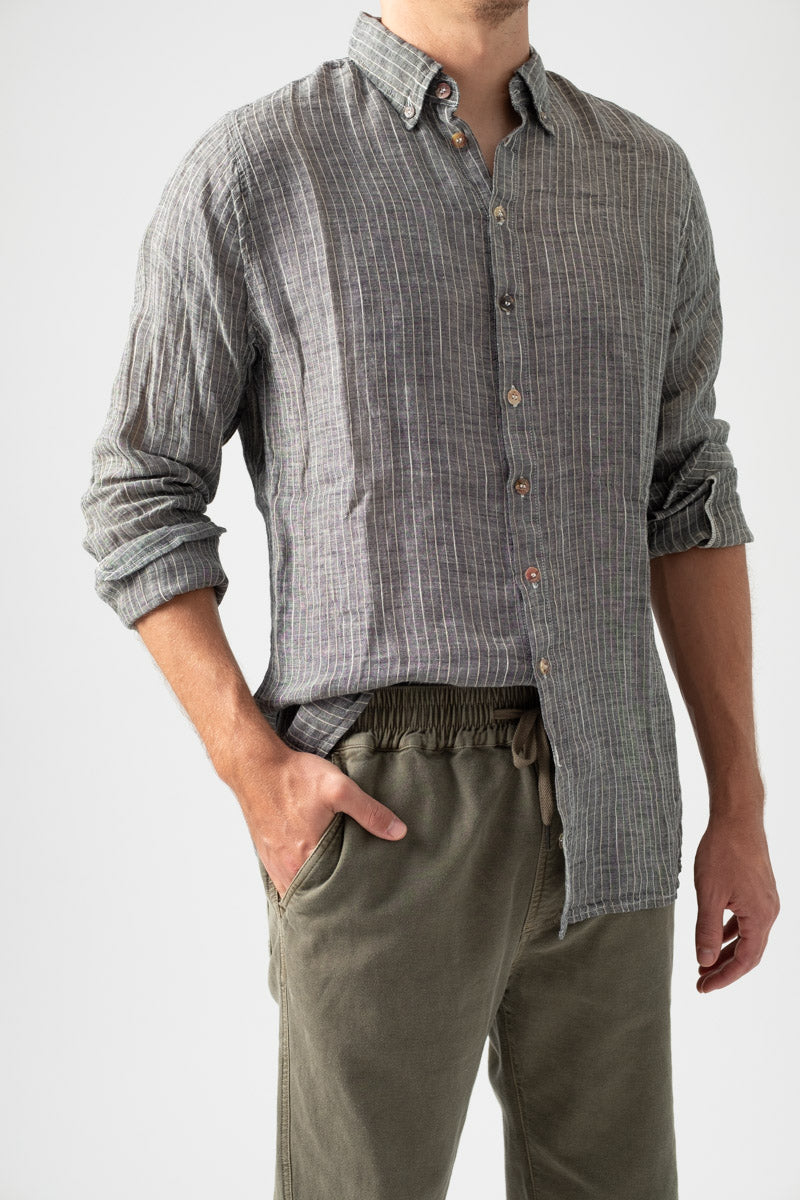 LA BOTTEGA DI BRUNELLA Shirt in Filetto Nero Naturale