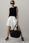 MANEBÍ Basket Bag in Natural Black Raffia