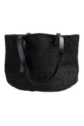 MANEBÍ Basket Bag in Natural Black Raffia