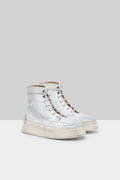 MARSÈLL Cassapana Polacco Leather High Top Shoe in White Grey