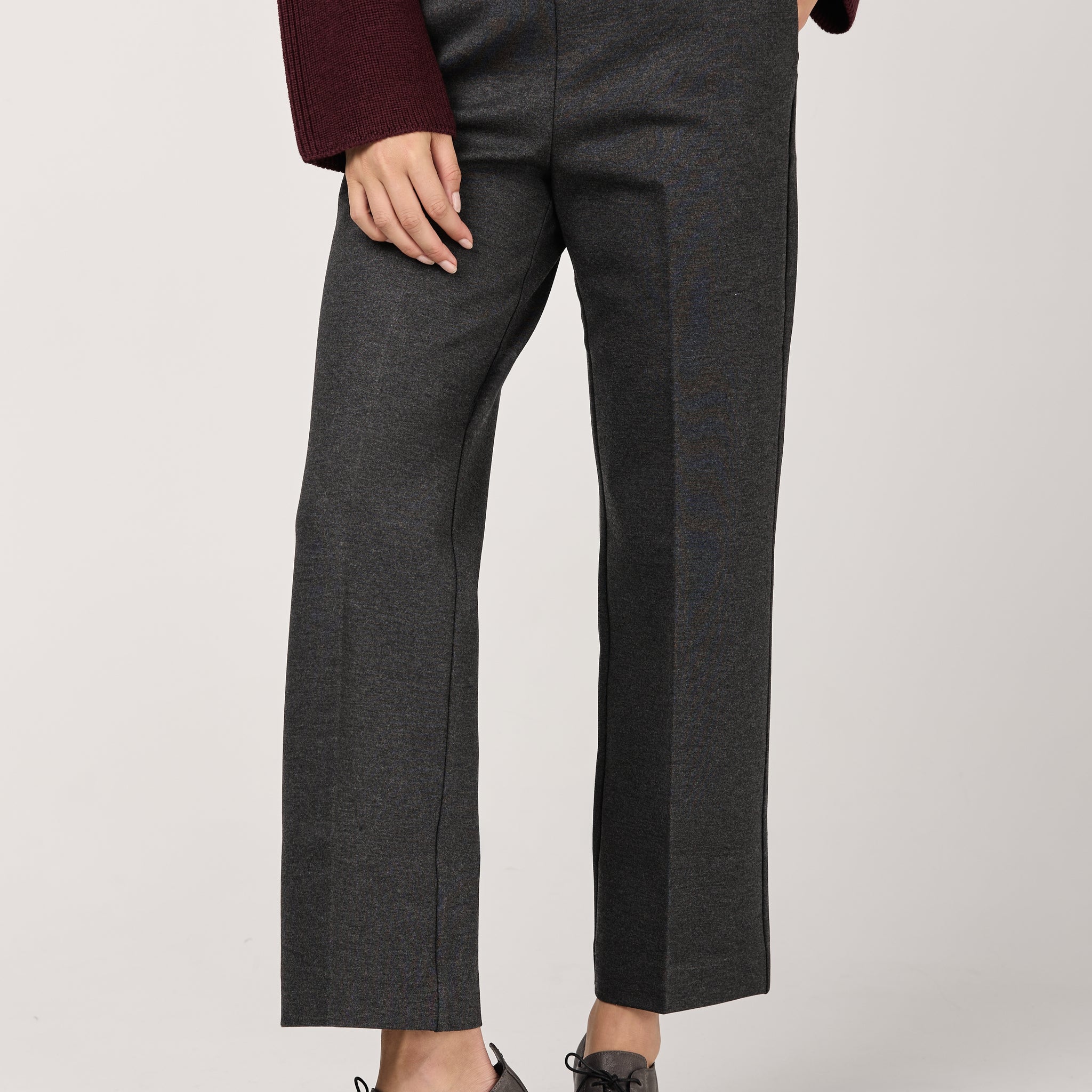 Jeff Jersey Trouser Pant in Dark Grey