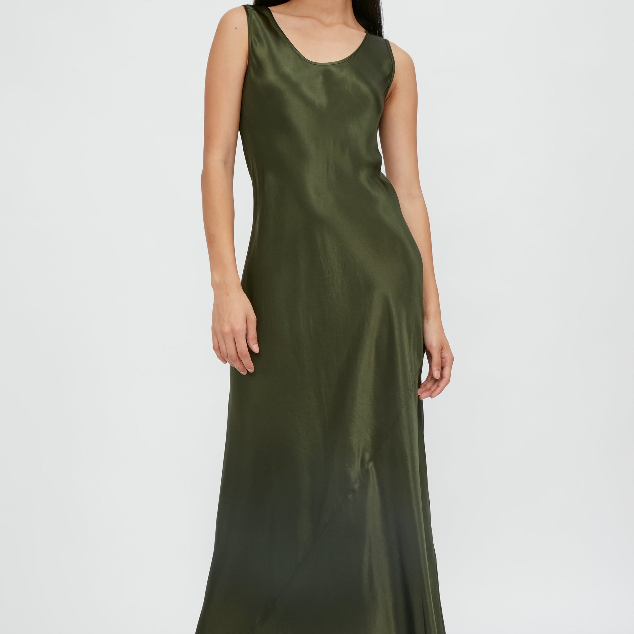 MAX MARA LEISURE Ares Dress in Olive Green
