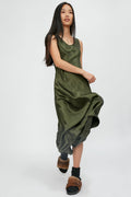 MAX MARA LEISURE Ares Dress in Olive Green