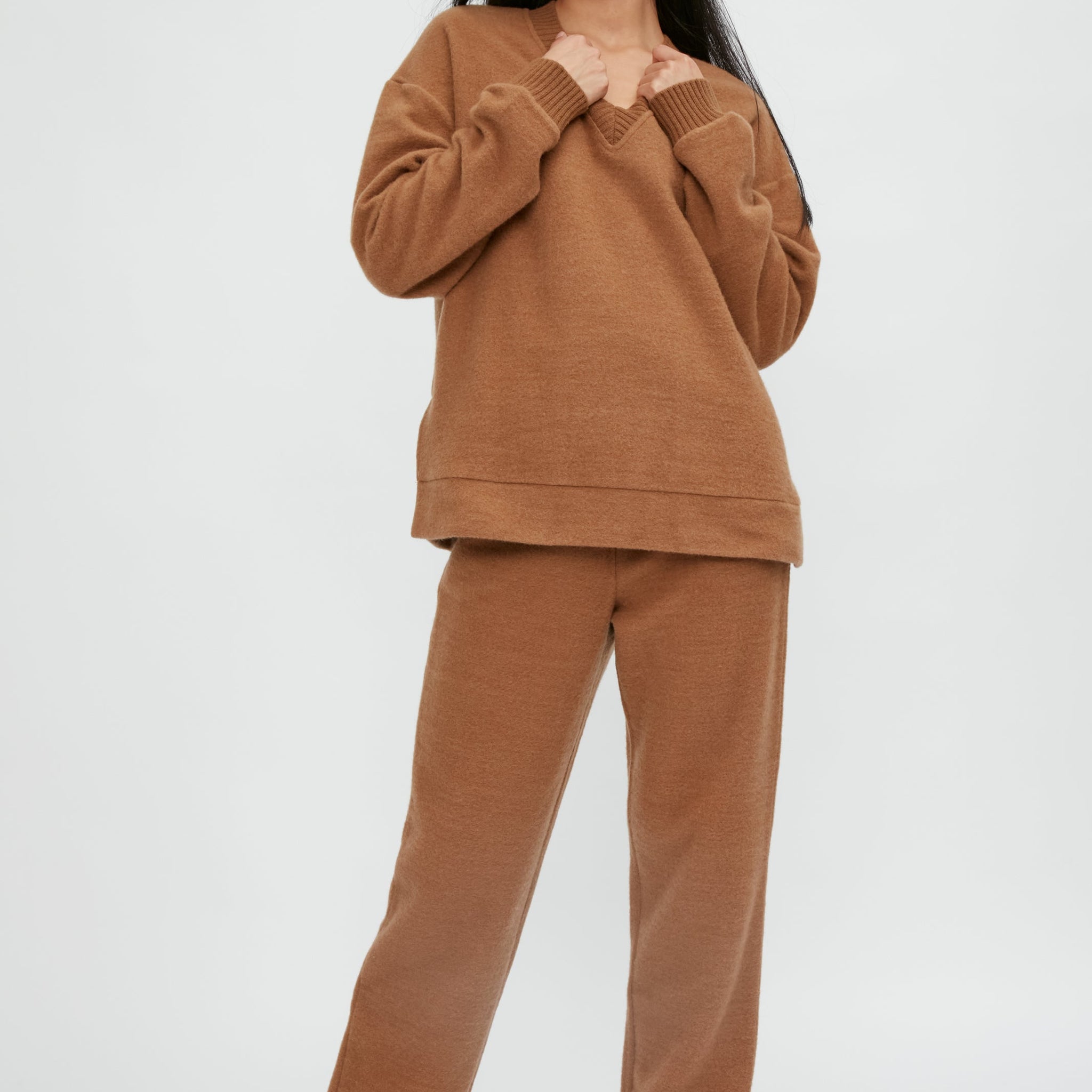 MAX MARA LEISURE Beira Jersey Trouser Pant in Camel